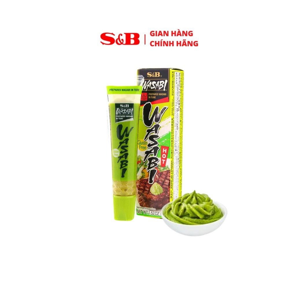 Mù Tạt Wasabi S&B Prepared Wasabi Tuýp 43g