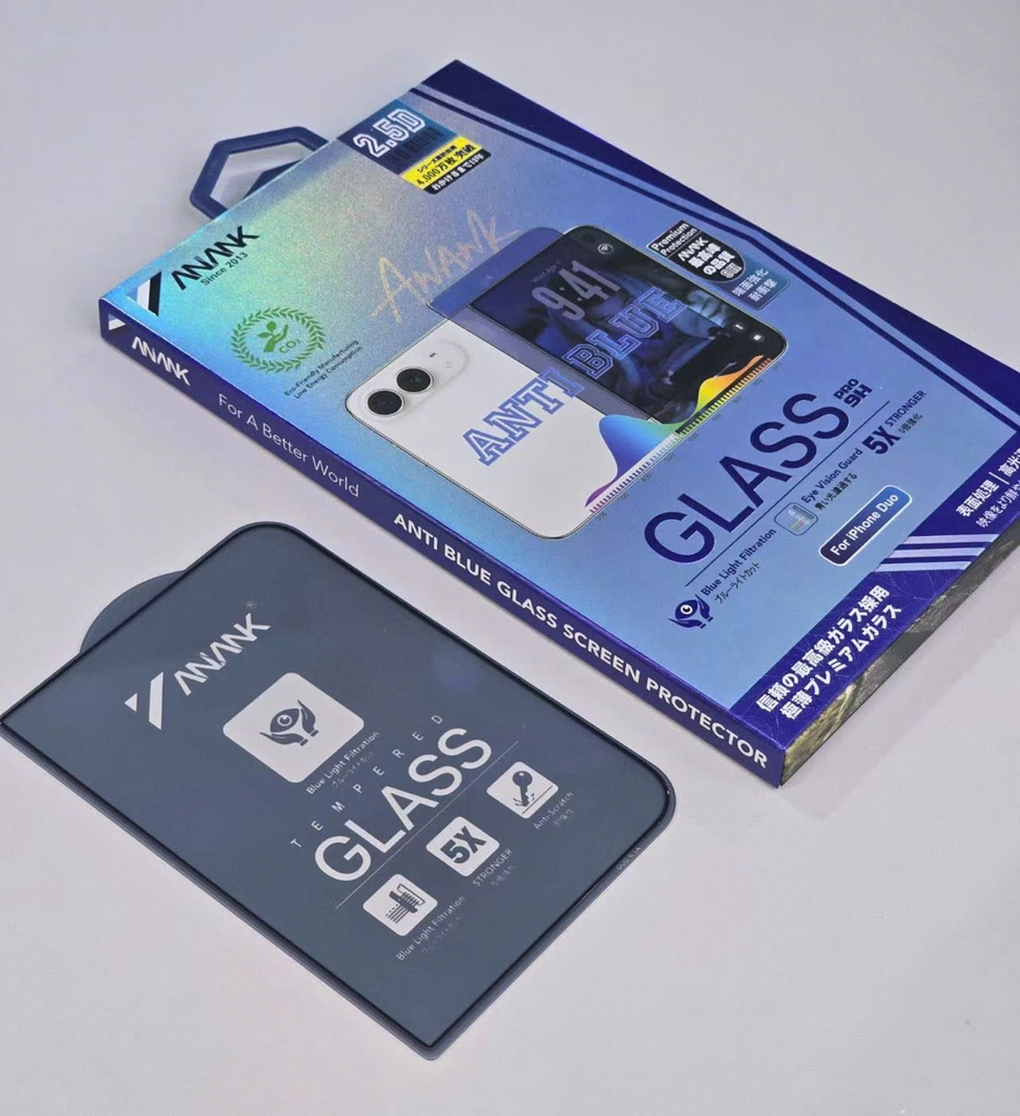 【iPhone Duo】Kính cường lực ANANK 2.5D trong viền đen