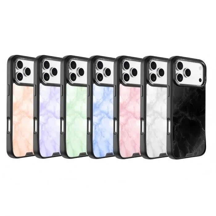Ốp lưng kính vân đá cẩm thạch dành cho iPhone 17promax