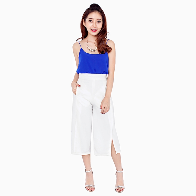 Quần culottes đen ống rộng đơn giản mix đồ xinh xinh chất tuyết mưa day dặn  | Shopee Việt Nam