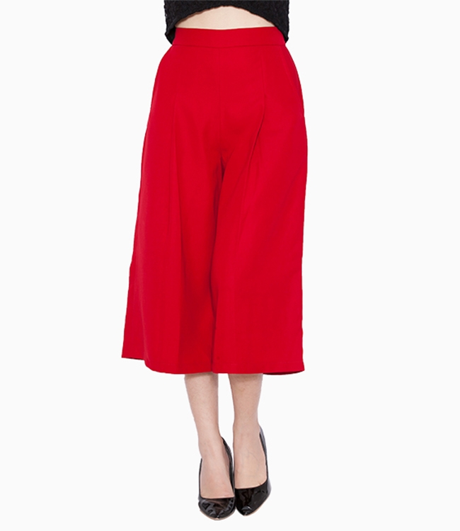 Quần culottes đai eo