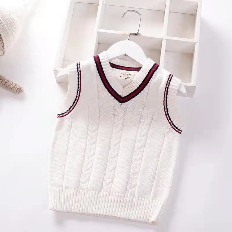 Áo Gile Len J&R Kids Sọc Cổ Trơn Cho Bé Trai (Size 100 Đến 140) Lemshop -  Đồng Hành Cùng Con