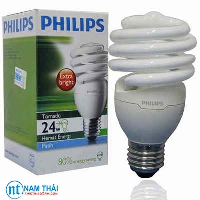 Bóng đèn Compact Philips tích hợp tương thích điện từ (EMC) Tornado 24W