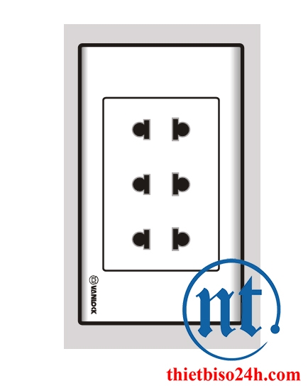 Mặt công tắc ổ cắm CS2 Comet ổ cắm ba 2 chấu (CS23U)