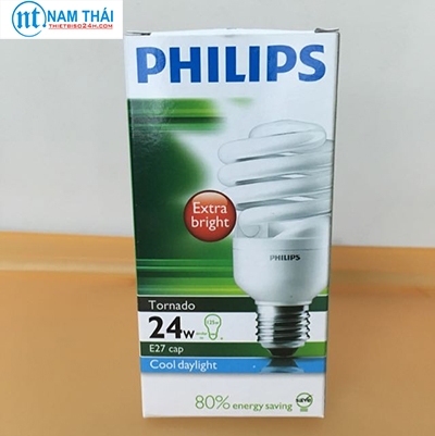 Bóng đèn Compact Philips tích hợp tương thích điện từ (EMC) Tornado 24W