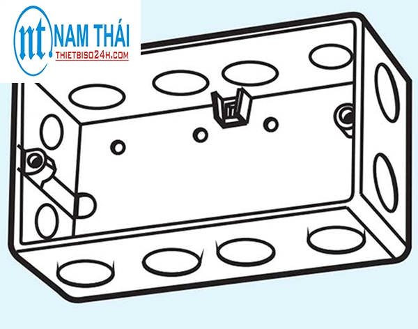 Đế âm nhựa tự chống cháy loại đôi S2157/D