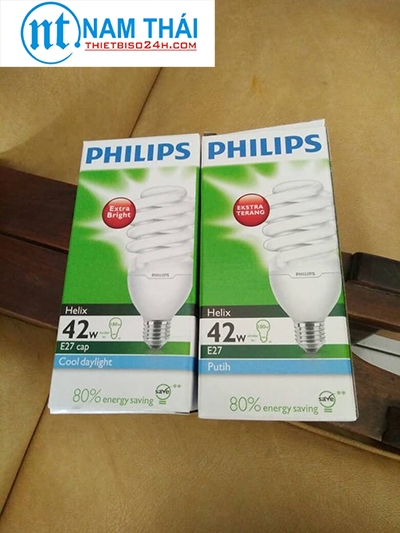 Bóng đèn Compact Philips tích hợp tương thích điện từ (EMC) Helix 42W