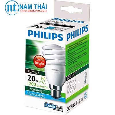 Bóng đèn Compact Philips tích hợp tương thích điện từ (EMC) Tornado 20W