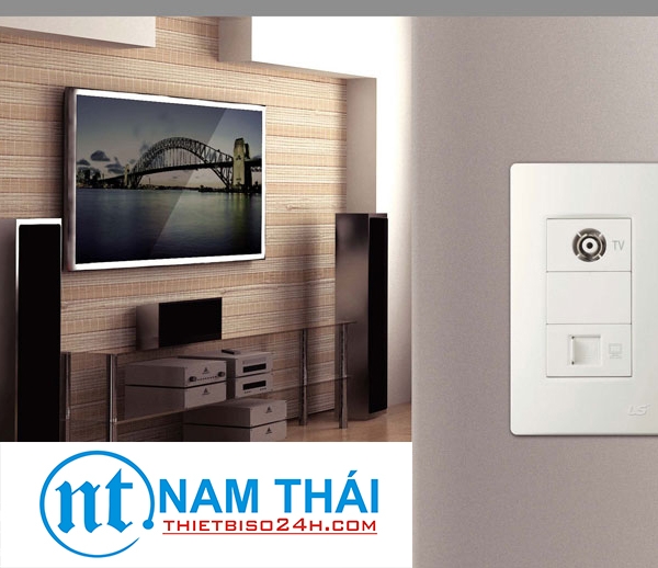 Ổ cắm tivi, TV Socket LS - Korea ( LSV - CBTW )