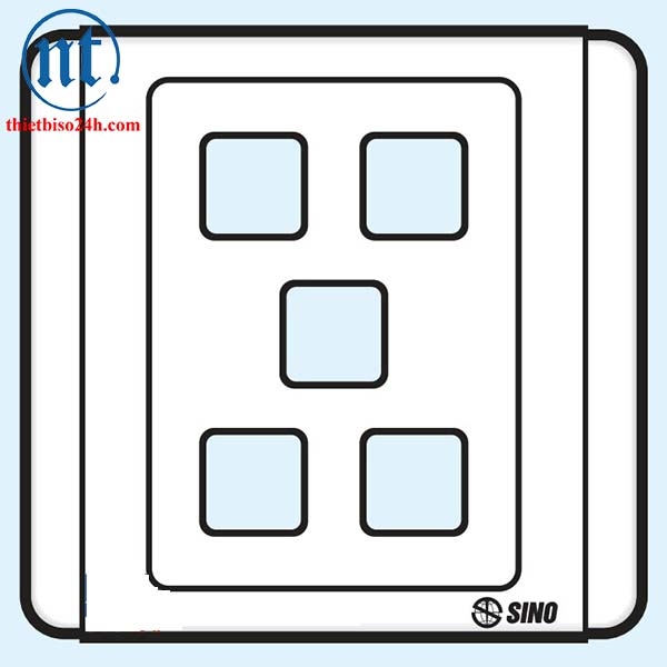 Công tắc ổ cắm Sino - Mặt 5 lỗ - S665X