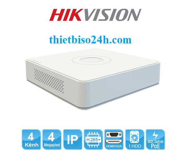 Đầu ghi IP 4 kênh Hikvision DS-7104NI-Q1/4P