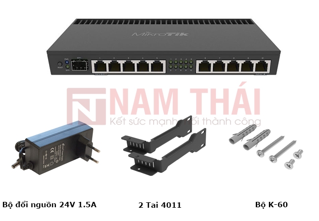 Thiết bị cân bằng tải ROUTER MIKROTIK RB4011iGS+RM