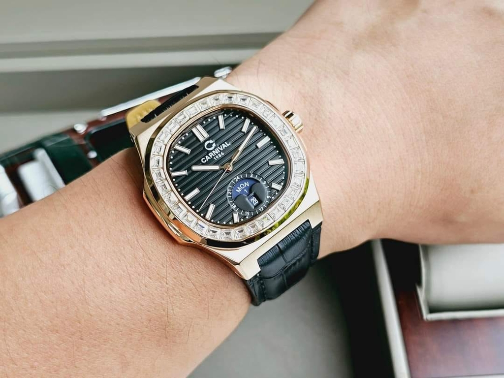 Đồng Hồ Nam Dây Da Carnival Nautilus 8110G-VH-DD Automatic Đồng Hồ Nam Dây Da Carnival Nautilus 8110G-VH-DD Automatic