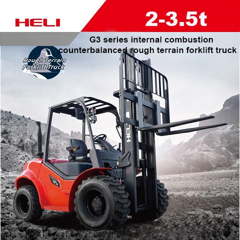 2 ton, 2.5 ton, 3 ton, 3.5 ton G3 series internal combustion counterbalanced rough terrain forklift truck