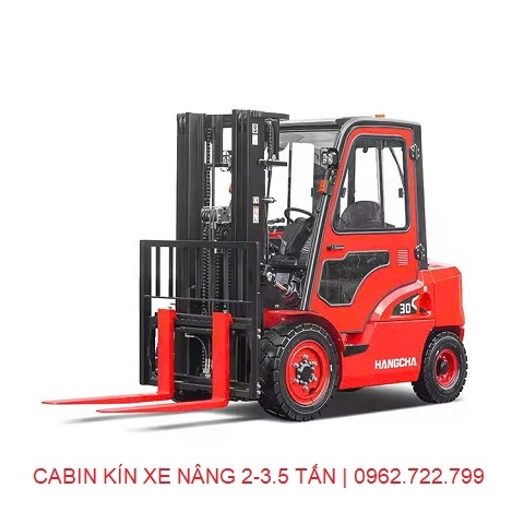 Cabin kín cho xe nâng 2-3.5 tấn