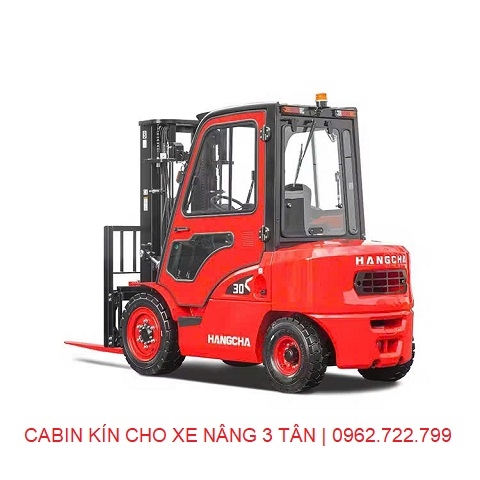 Cabin kín cho xe nâng 3 tấn