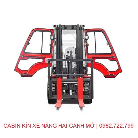 Cabin kín xe nâng hai cánh mở
