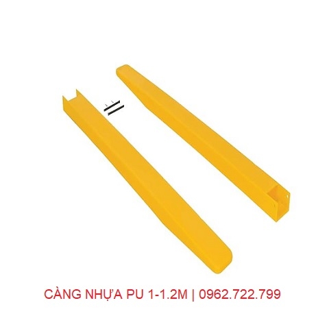 Càng nhựa PU dài 1-1.2 mét lắp cho xe nâng 1-1.5 tấn