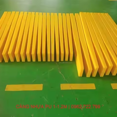 Càng nhựa PU xe nâng dài 1-1.2 mét