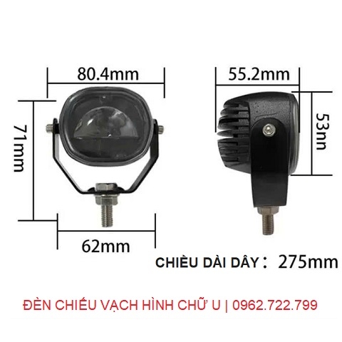 Đèn chiếu vạch 2 mắt hình chữ U