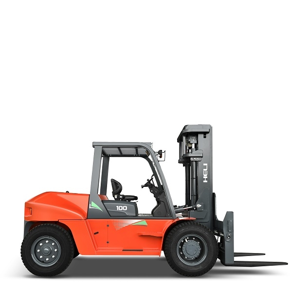 Xe nâng hàng Heli 10 tấn CPCD100-W5G góc nhìn ngang