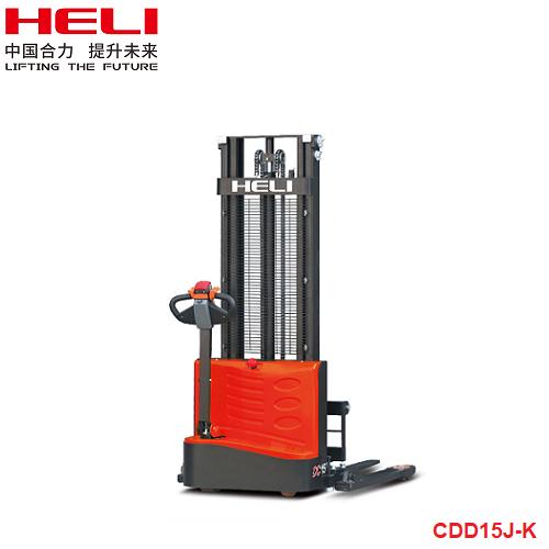 Xe nâng tay điện cao 1.5 tấn chân rộng