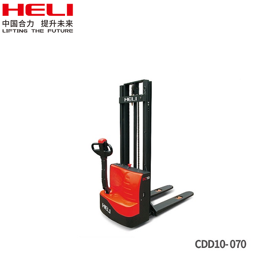 Xe nâng tay điện cao 1 tấn chân hẹp