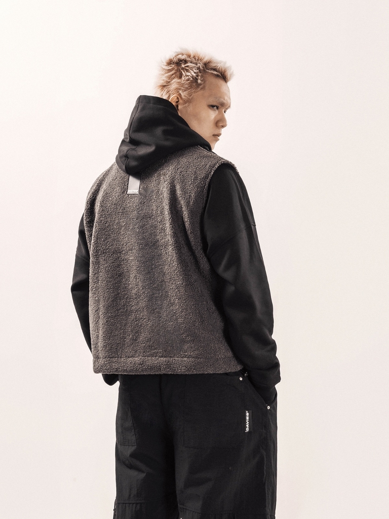 DSW Fleece Zip-Up Vest Jacket