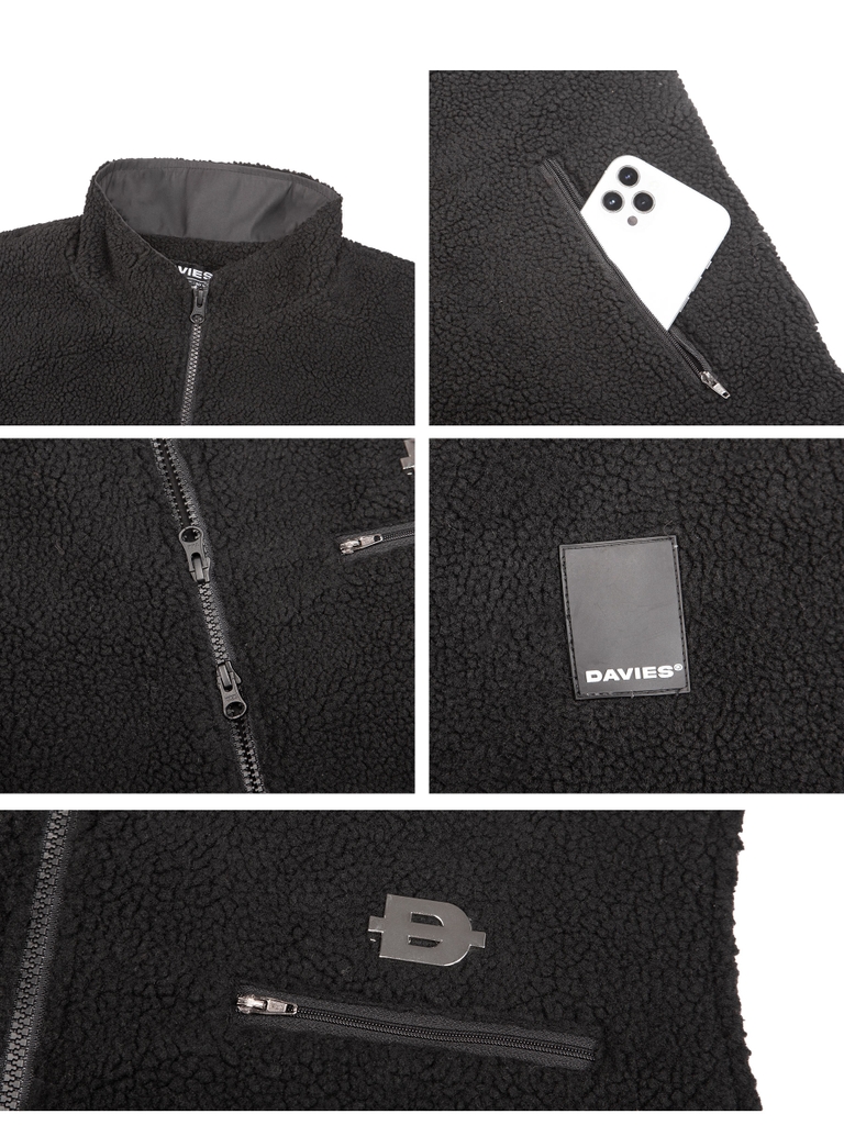 DSW Fleece Zip-Up Vest Jacket