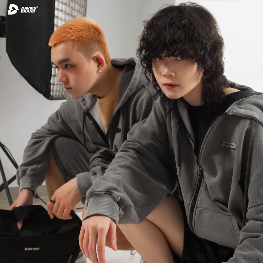 DSW Hoodie Zip Wash Emboss