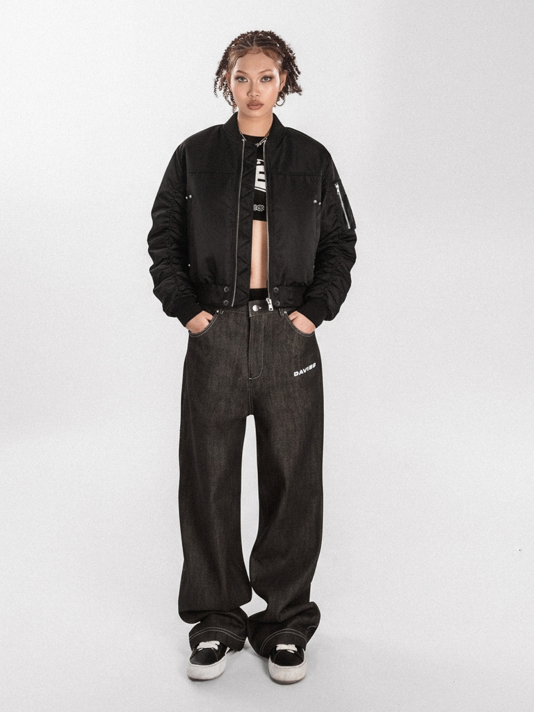 DSW Metal Buttons Bomber Jacket