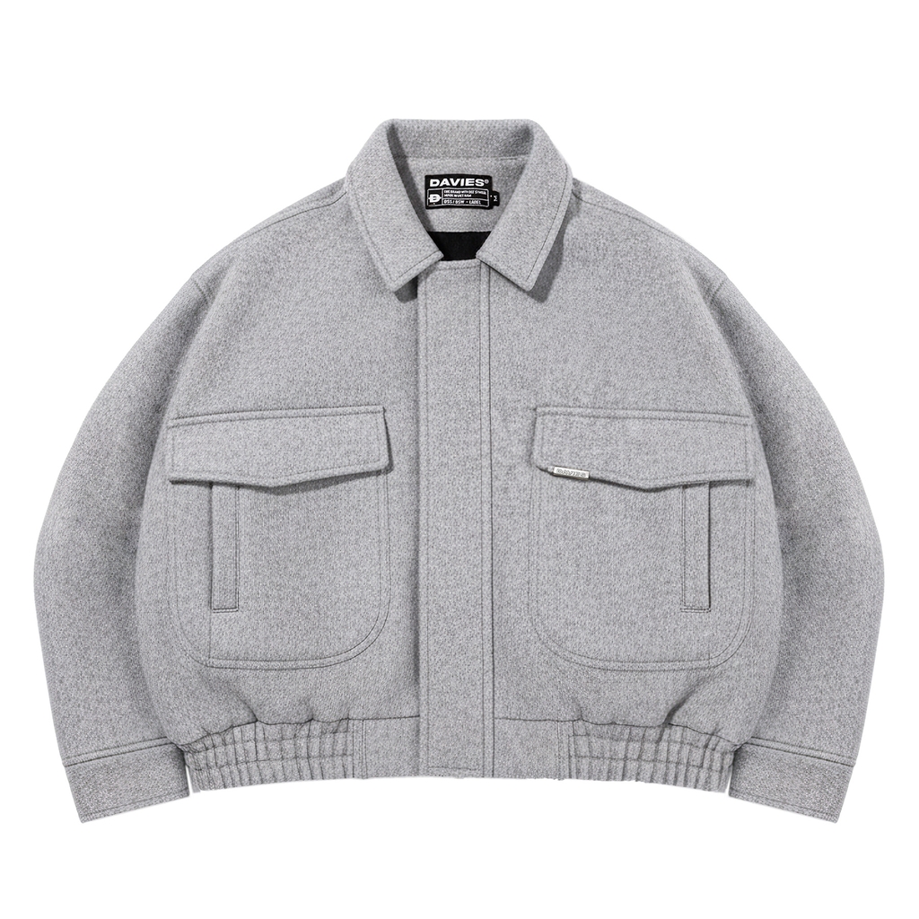 DSW Crop Bomber Jacket Classy - Dạ xám đen