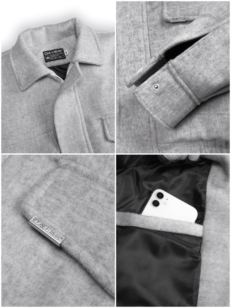 DSW Crop Bomber Jacket Classy - Dạ xám đen