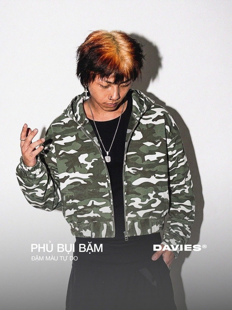 DSW Obscure Cloak Hooded Jacket - Camo xanh