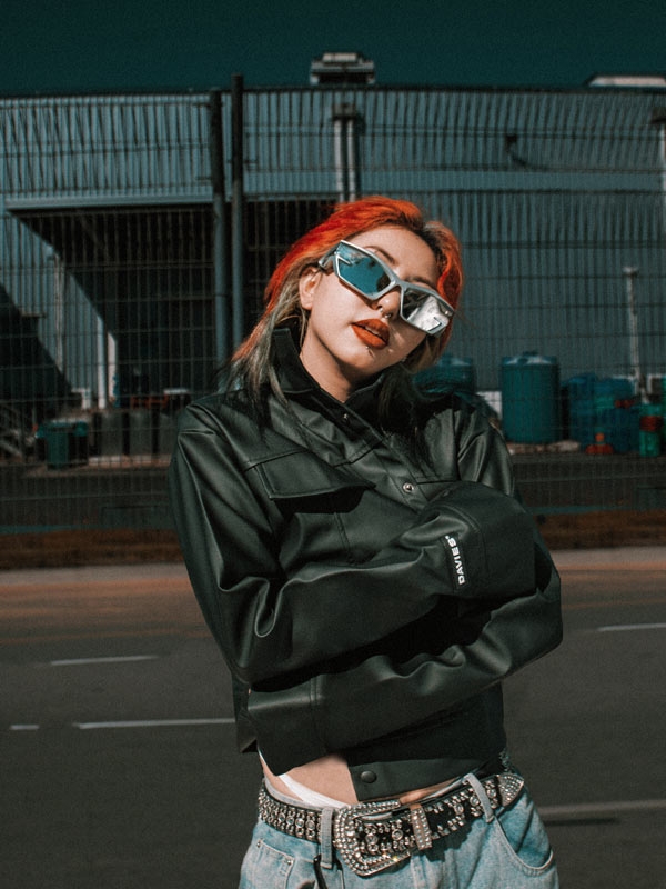 DSW Cropped Leather Jacket
