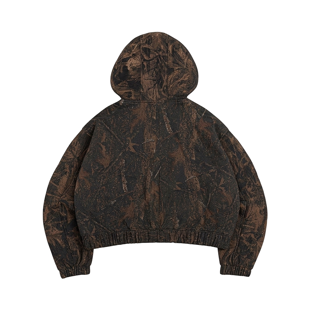 DSW Commando Hoodie Zip  - Đen nâu