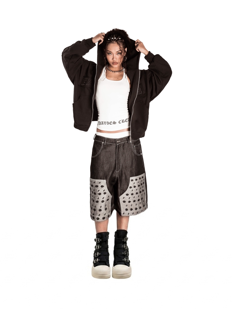 DSW Patchwork Hoodie Zip