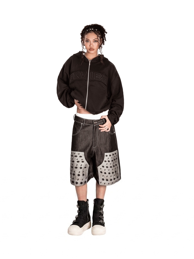 DSW Patchwork Hoodie Zip