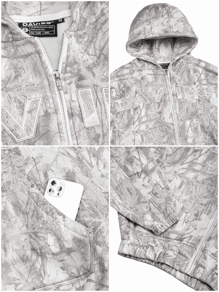 DSW Commando Hoodie Zip - Xám đậm