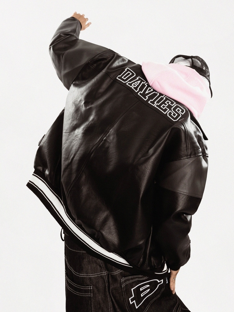 DSW BMG Leather Varsity Jacket