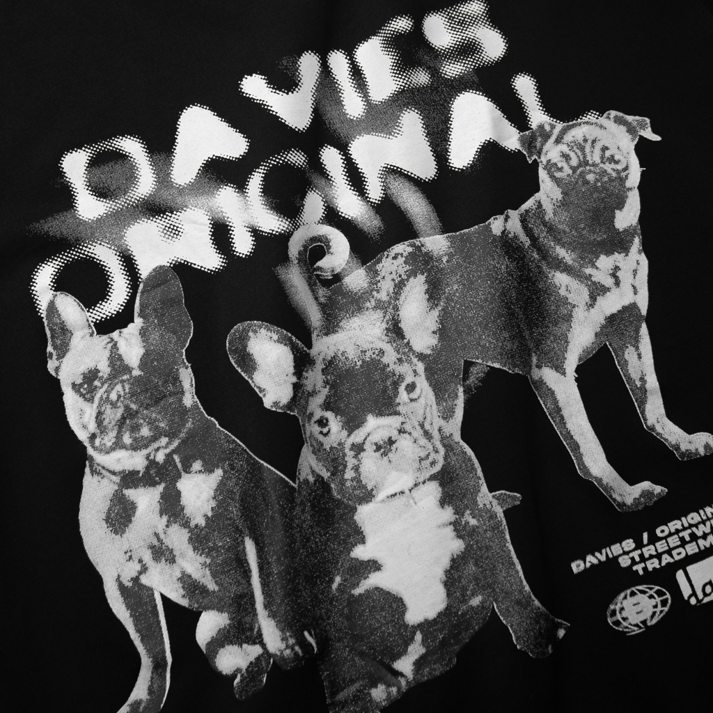 D26-T6 Tee Puppy Crew Đen