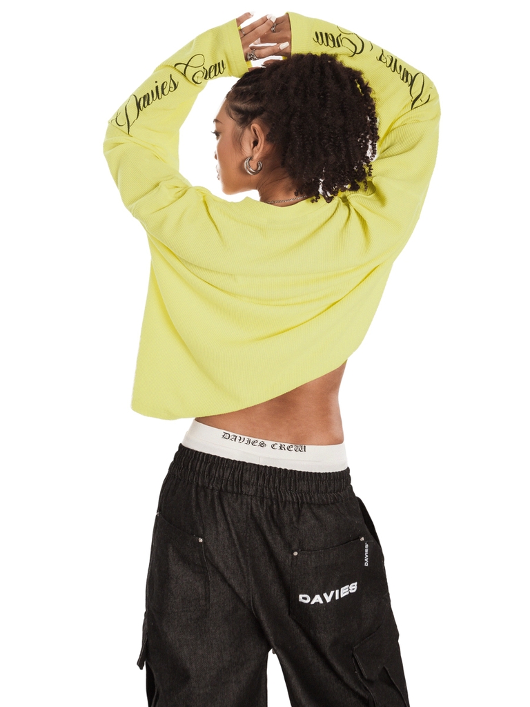 DSW Neon Waffle Long Sleeve Tee