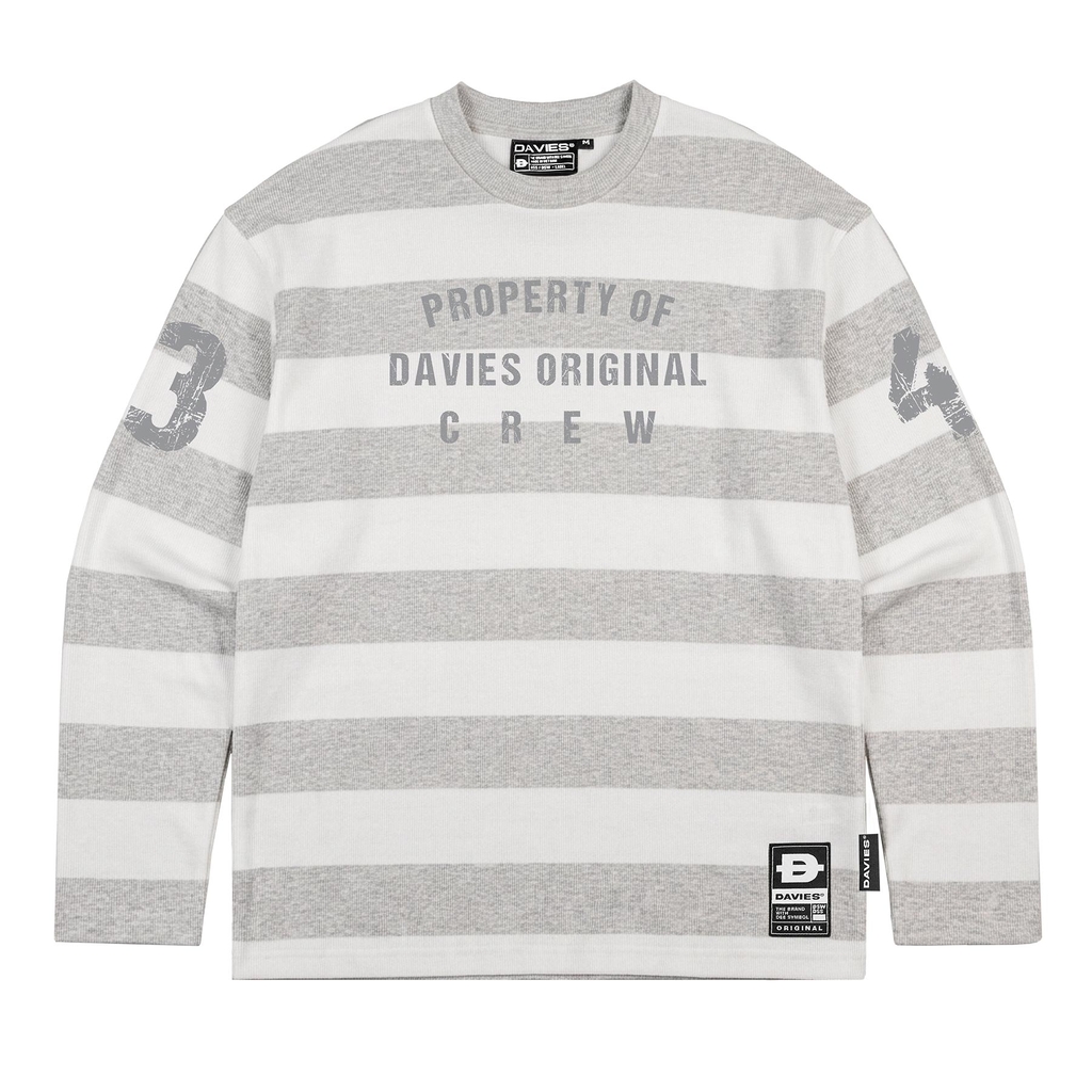 DSW Striped Rib Long Sleeve Tee