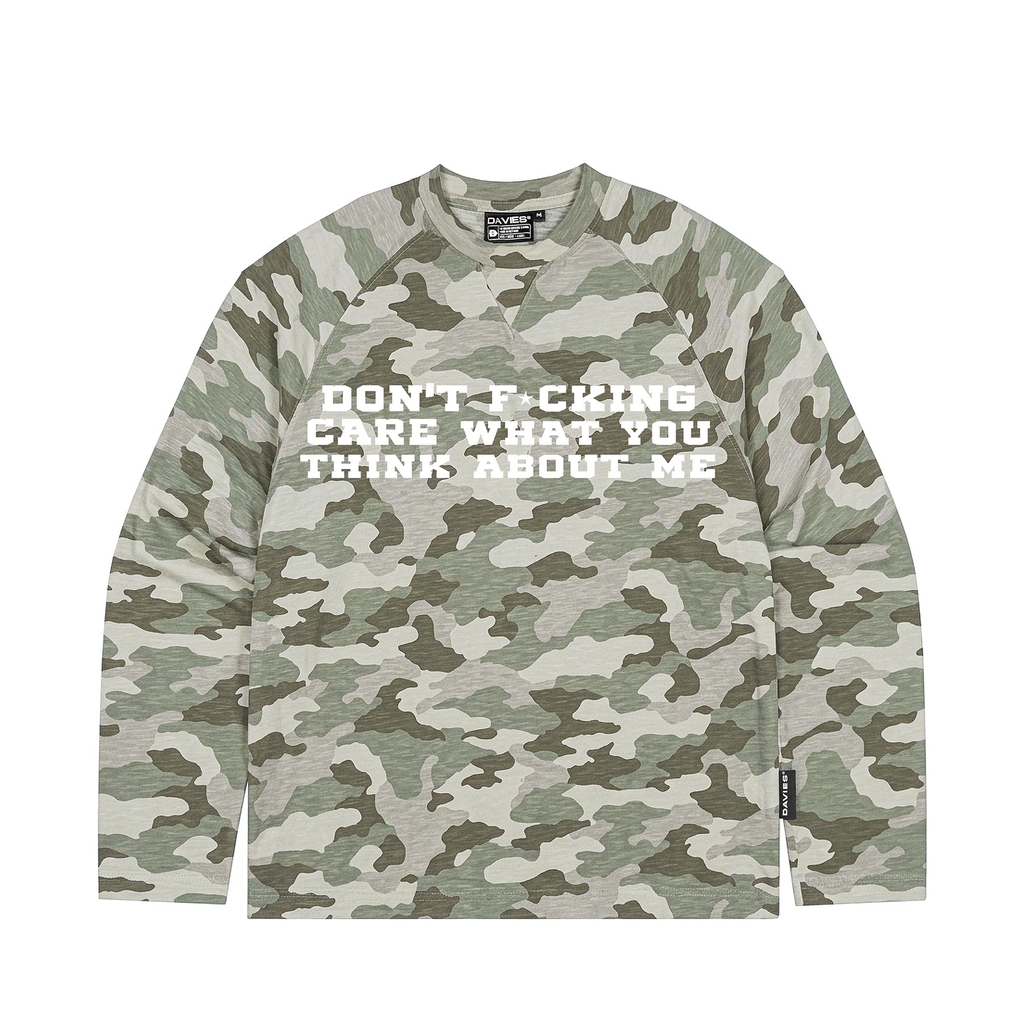 DSW Textured Slub Raglan Long Sleeve Tee - Camo
