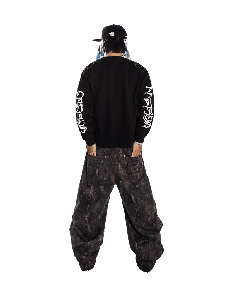 DSW Vesper Runes Regular Long Sleeve Tee - Đen