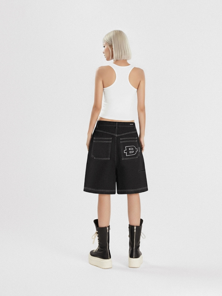 DSW Monogram Denim Short