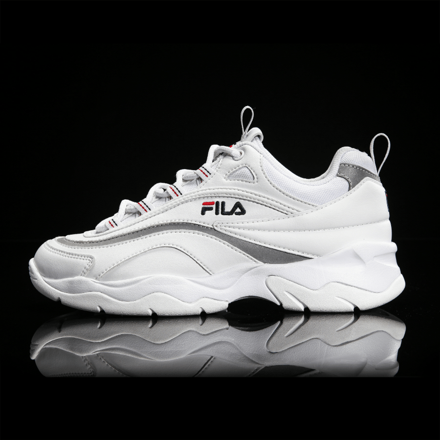 fila ray white black