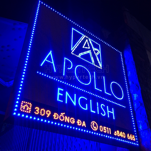 Bảng vẫy 2 mặt Trung tâm Anh Ngữ Apollo 2
