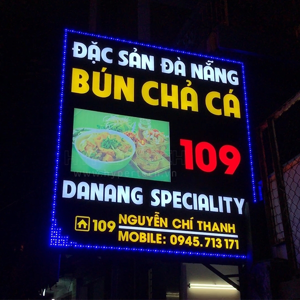 Bảng vẫy 2 mặt Bún chả cá 109