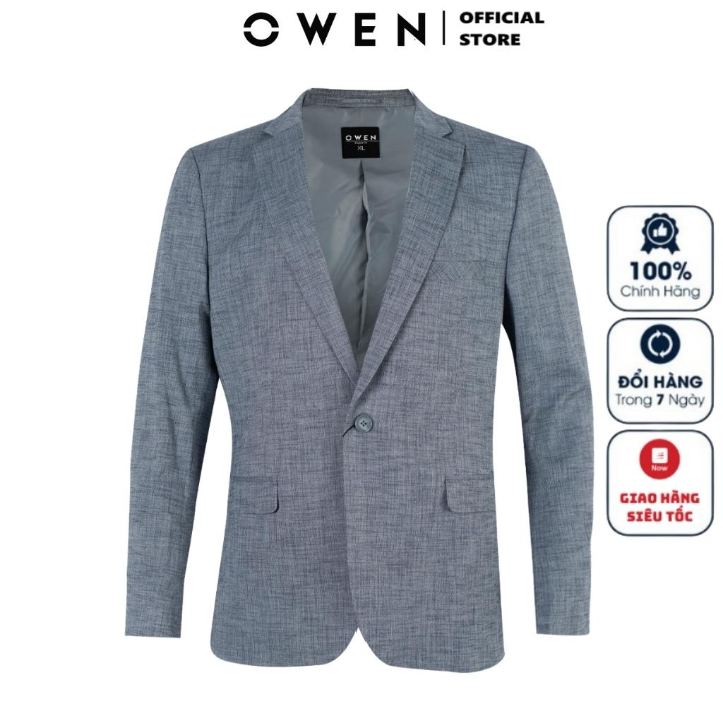 Áo Demi - Blazer Owen BL220700 Màu xanh melange Dáng Regular Fit Vài Namu